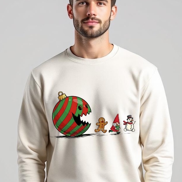 Funny Holiday Chase Sweatshirt Arcade Custom Made Sand Unisex S M L XL XXL - Picture 3 of 7